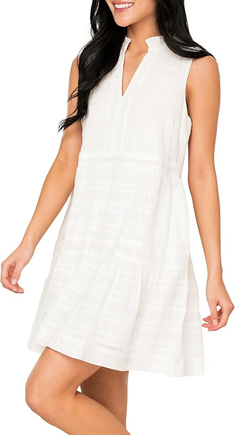 Sleeveless Decked Out Day Dress for Women Frilly Ruffle Accents & Tiered Skirt Sizes Vary