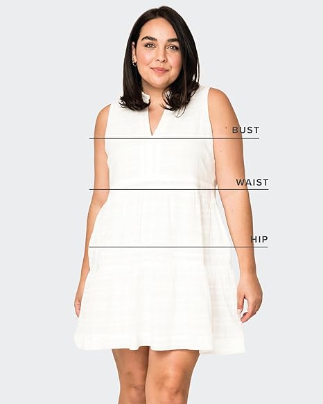 Sleeveless Decked Out Day Dress for Women Frilly Ruffle Accents & Tiered Skirt Sizes Vary