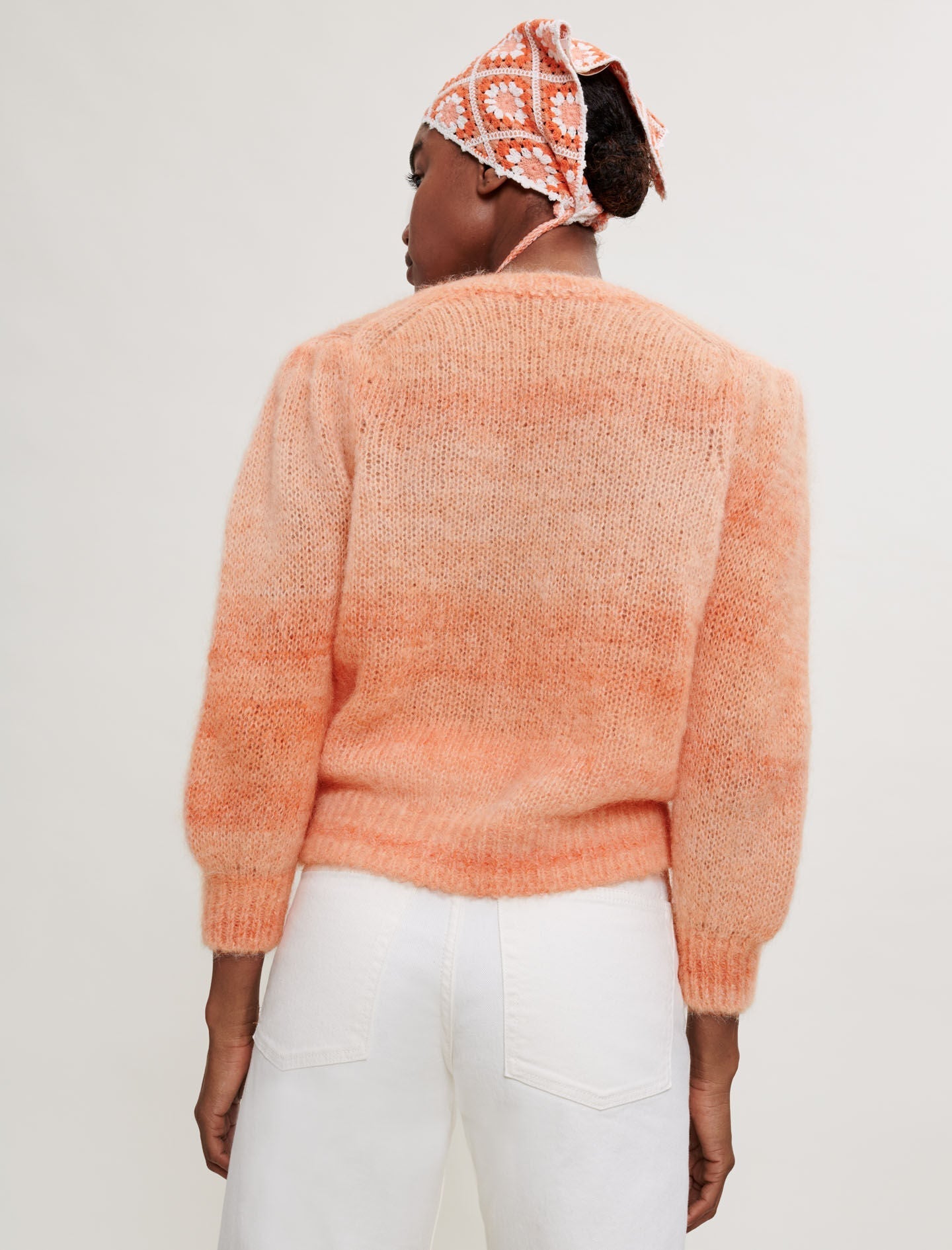 PRINTED MOHAIR CARDIGAN