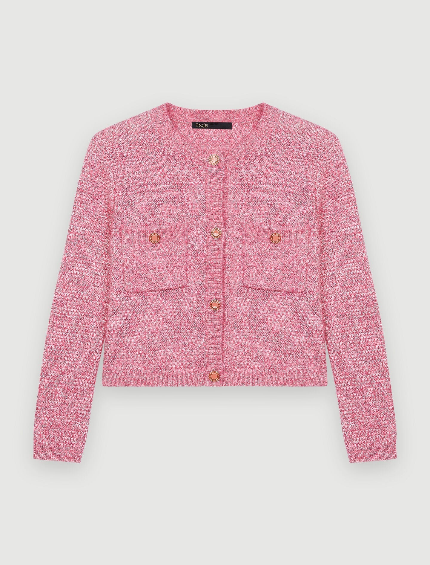 KNIT CARDIGAN WITH SHINY FINISH