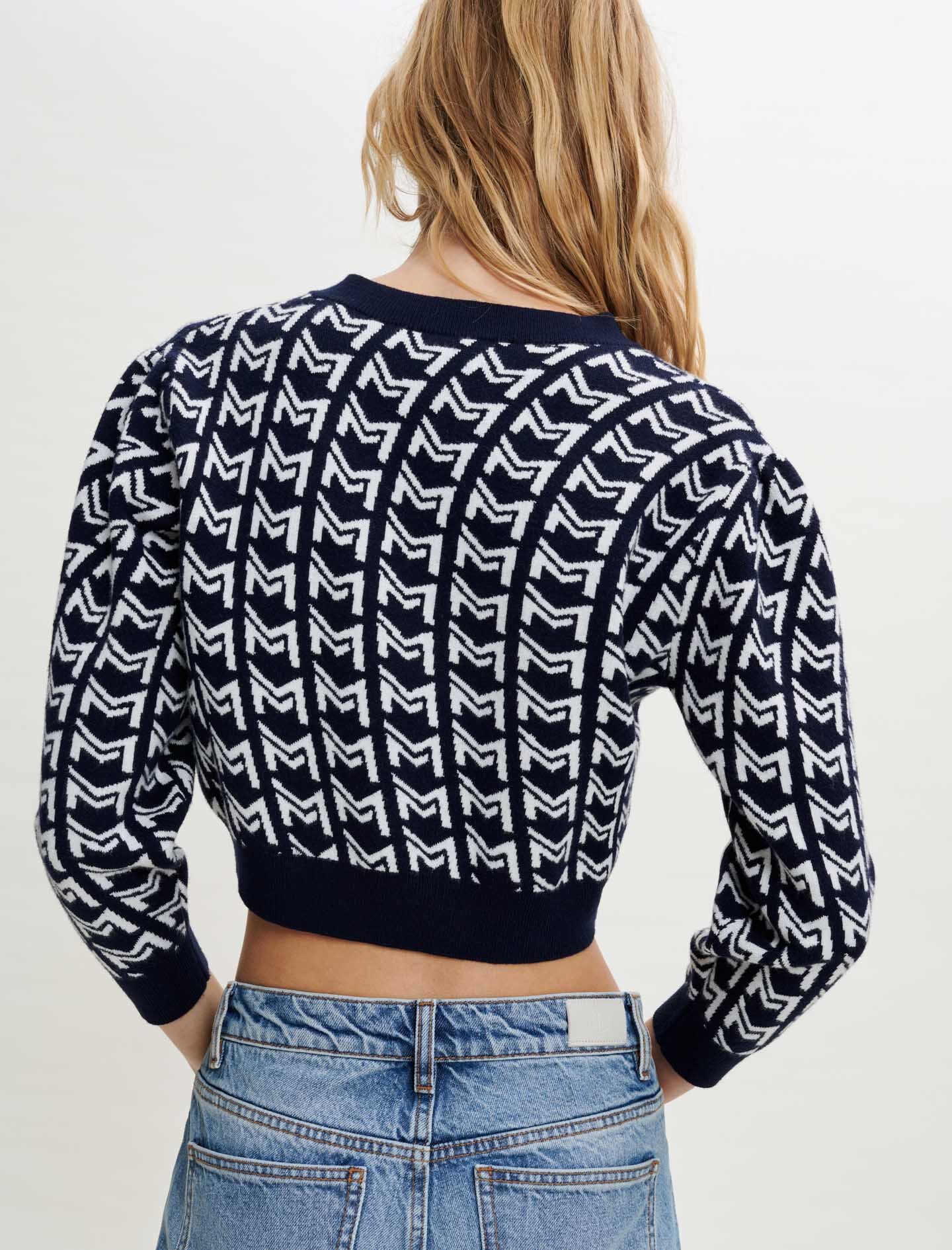 MONOGRAMMED JACQUARD CARDIGAN