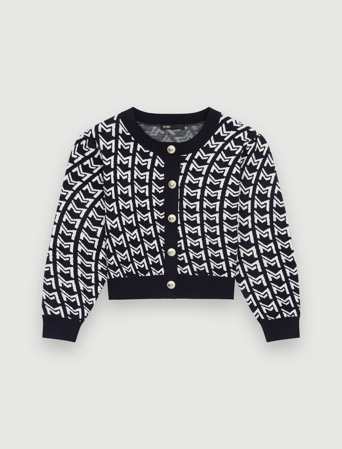 MONOGRAMMED JACQUARD CARDIGAN