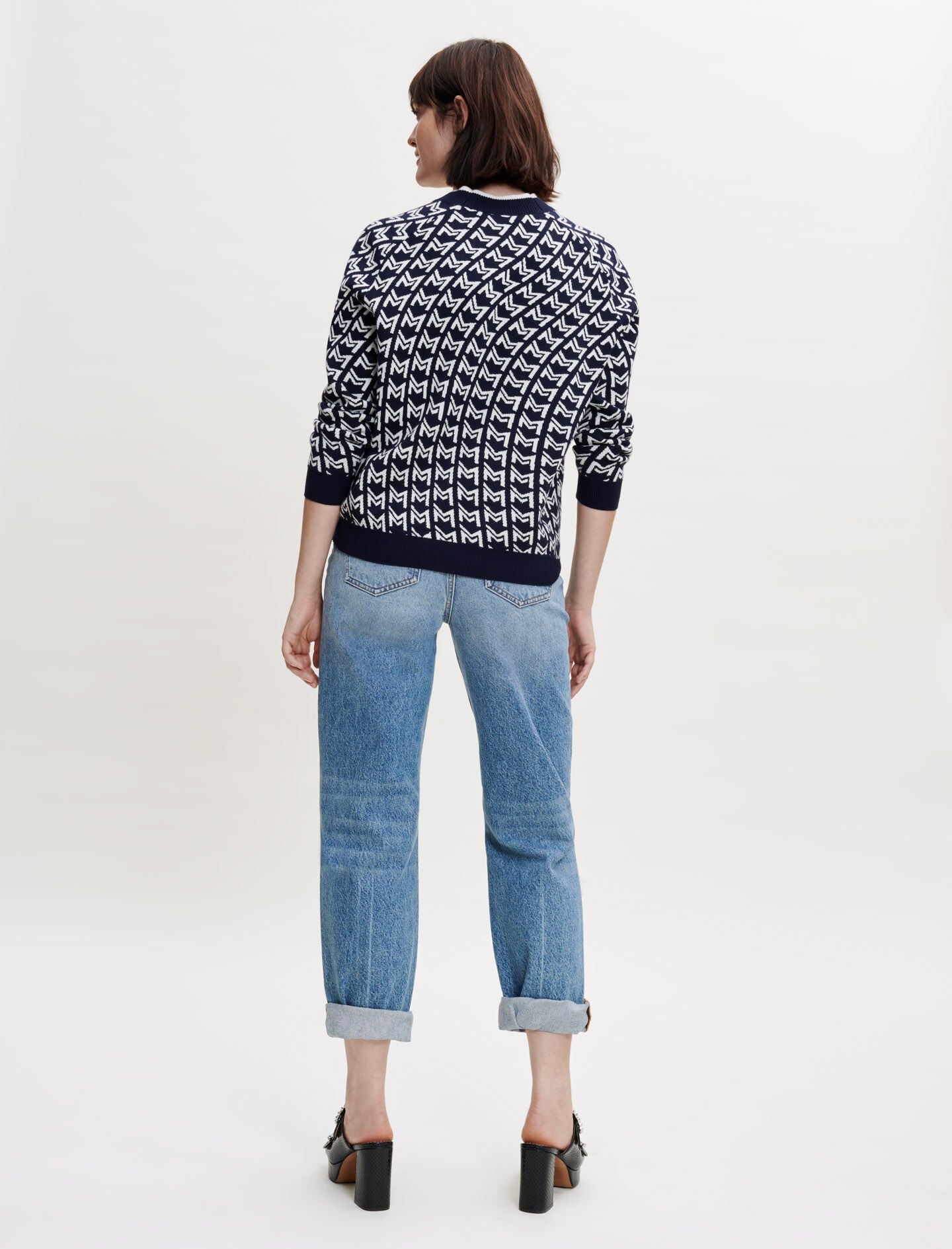 MONOGRAMMED JACQUARD CARDIGAN