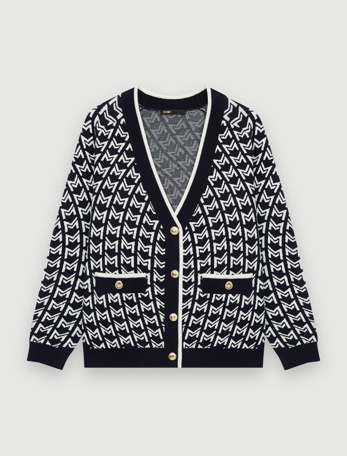 MONOGRAMMED JACQUARD CARDIGAN