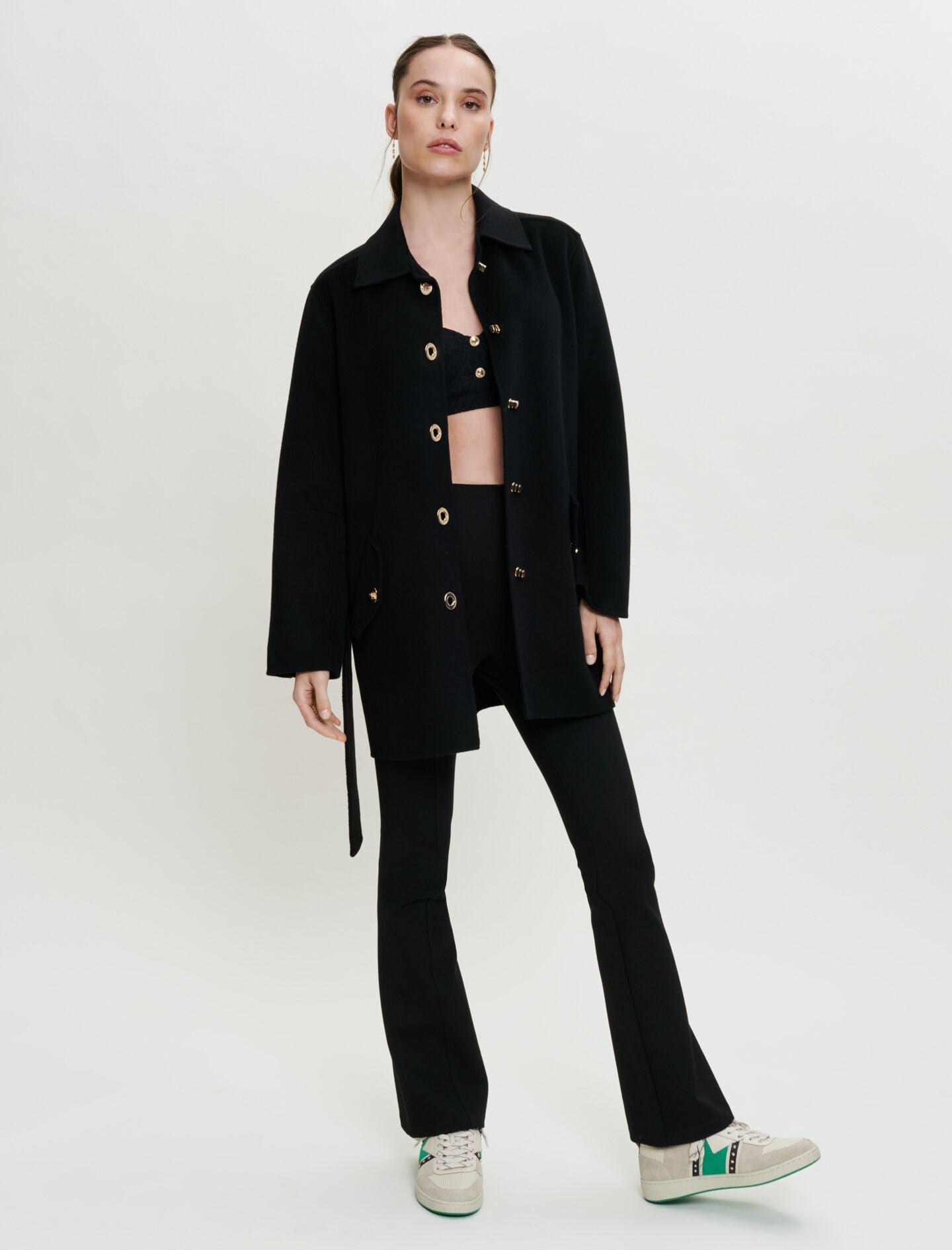 DOUBLE-FACED WOOL-BLEND COAT