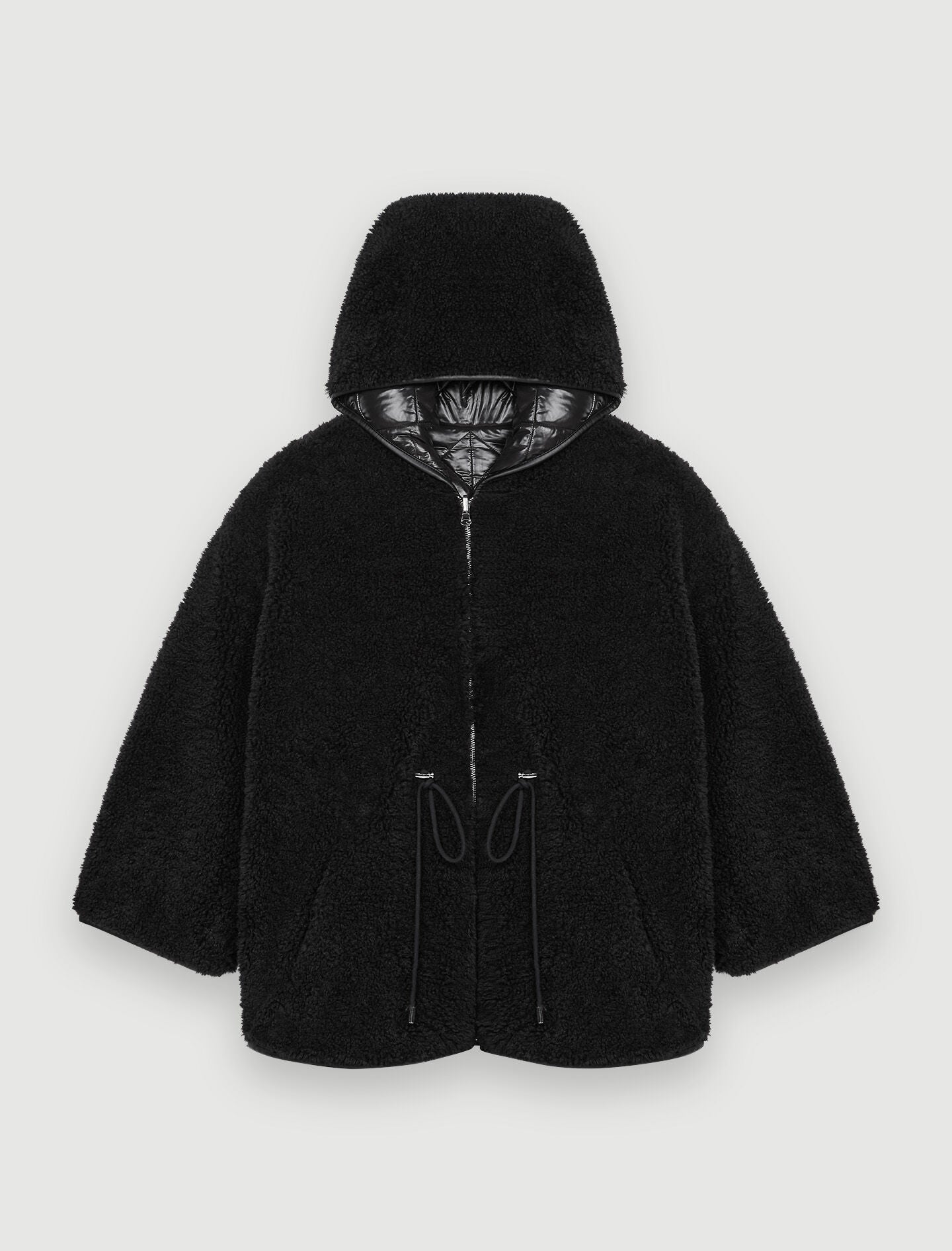 REVERSIBLE FUR-EFFECT DOWN JACKET