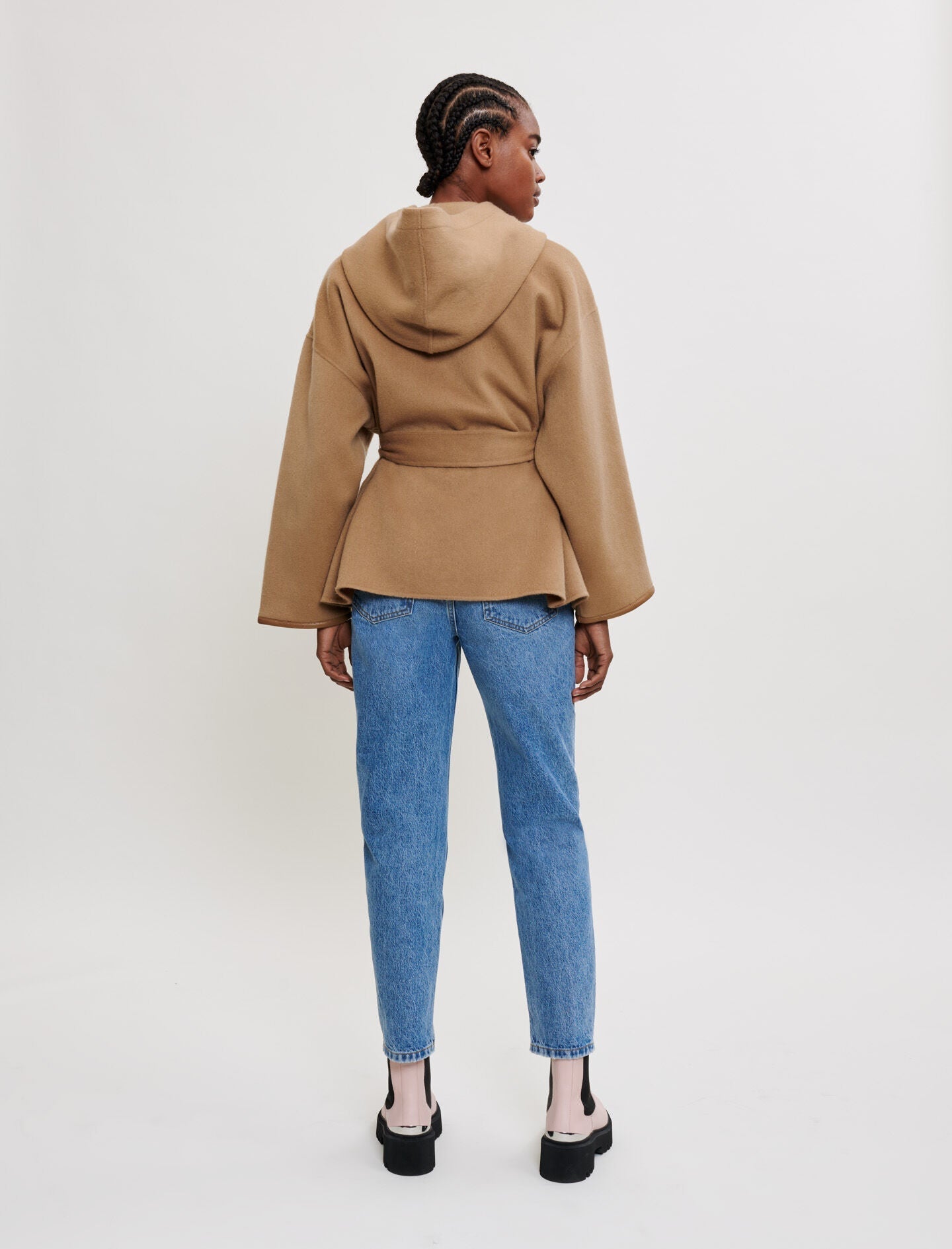 DOUBLE-FACED COAT WITH HOOD