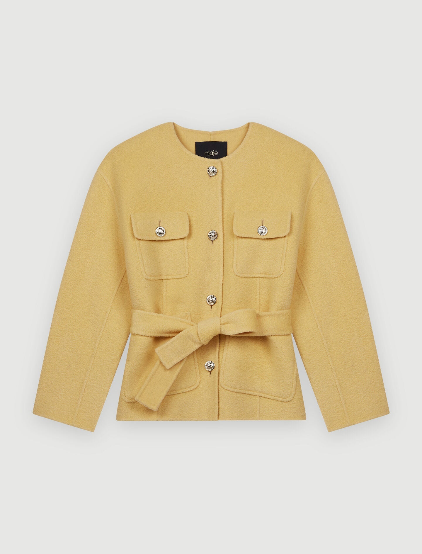 BELTED DOUBLE-FACED COAT