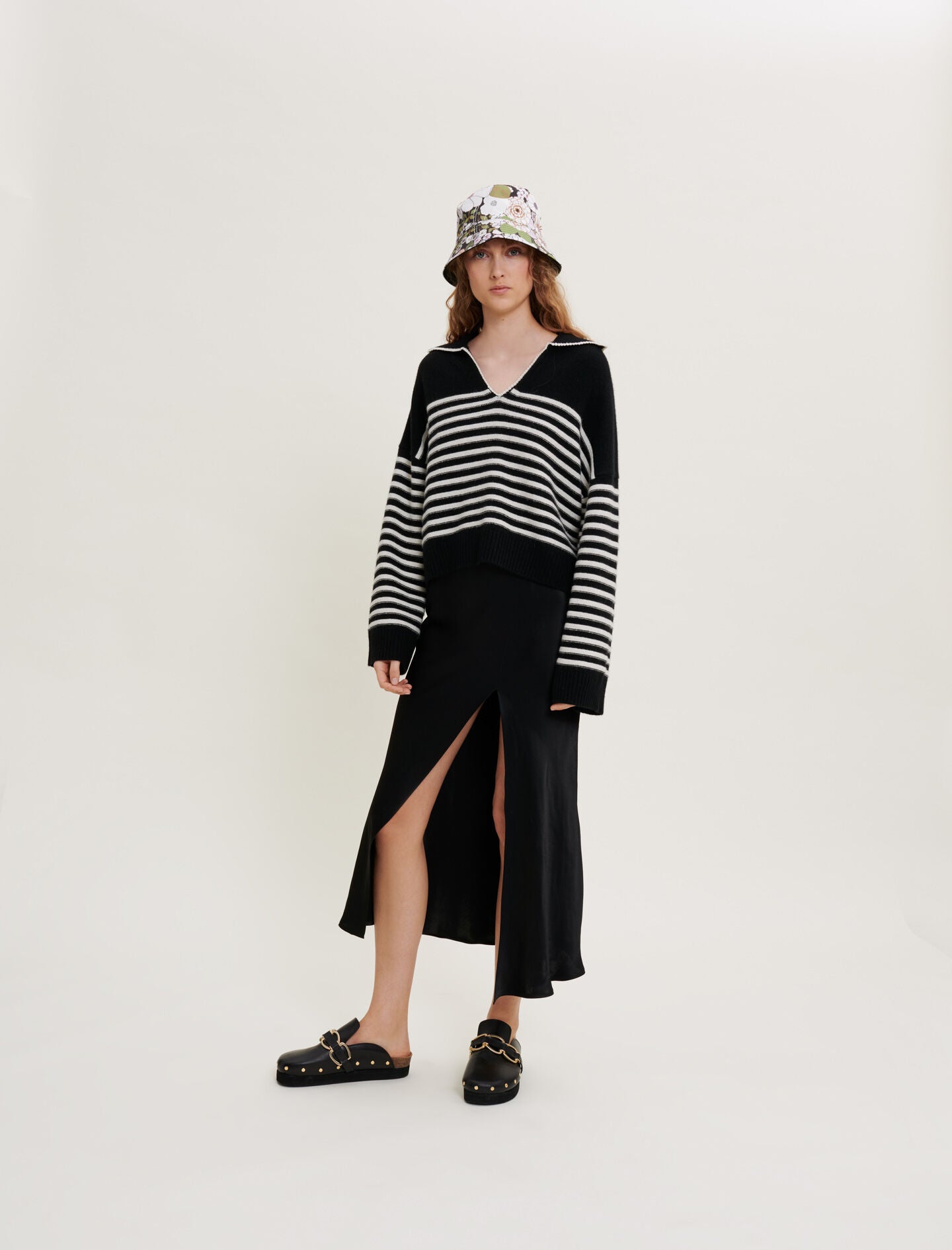 CASHMERE AND CROCHET SAILOR TOP