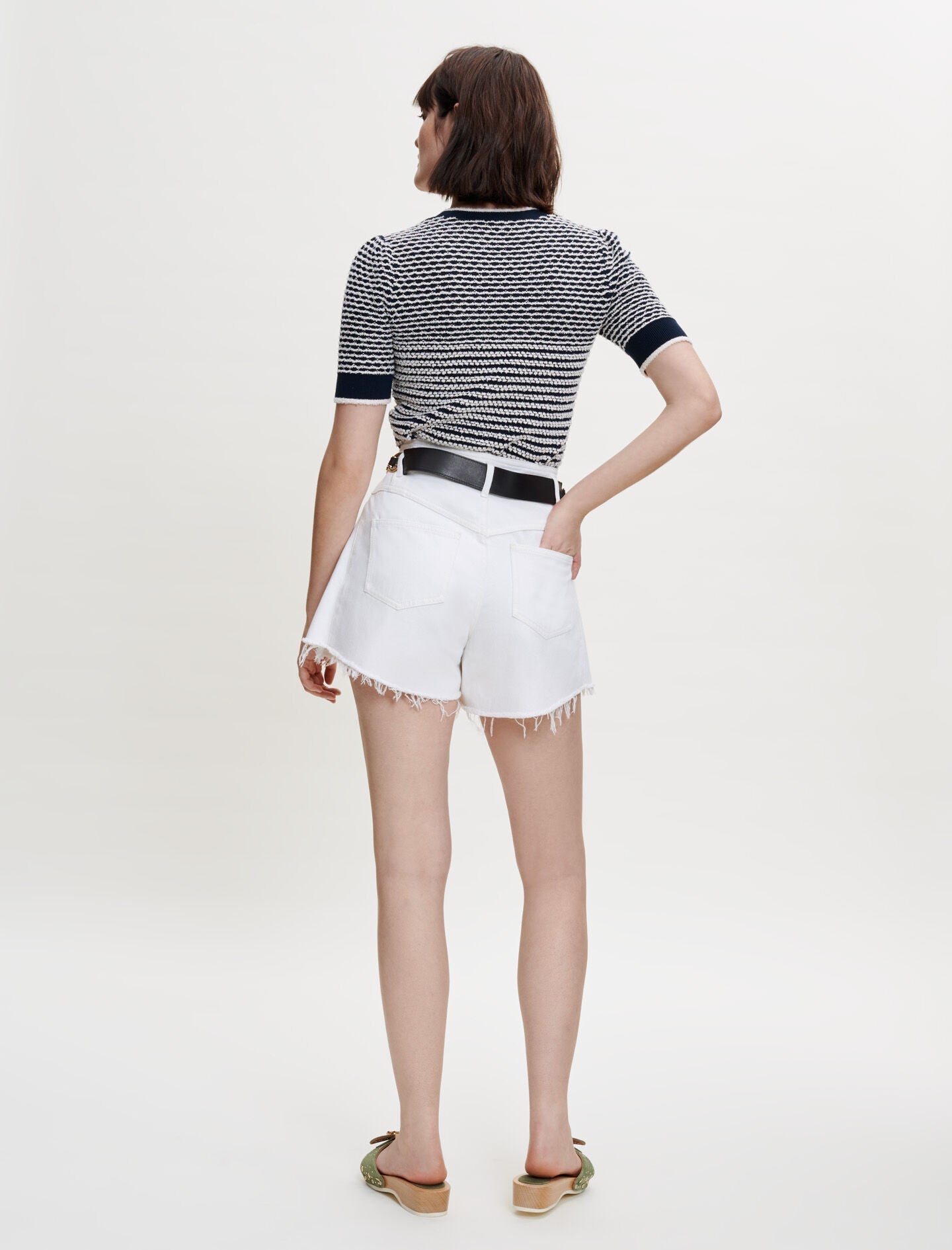 STRIPED COTTON KNIT PULLOVER