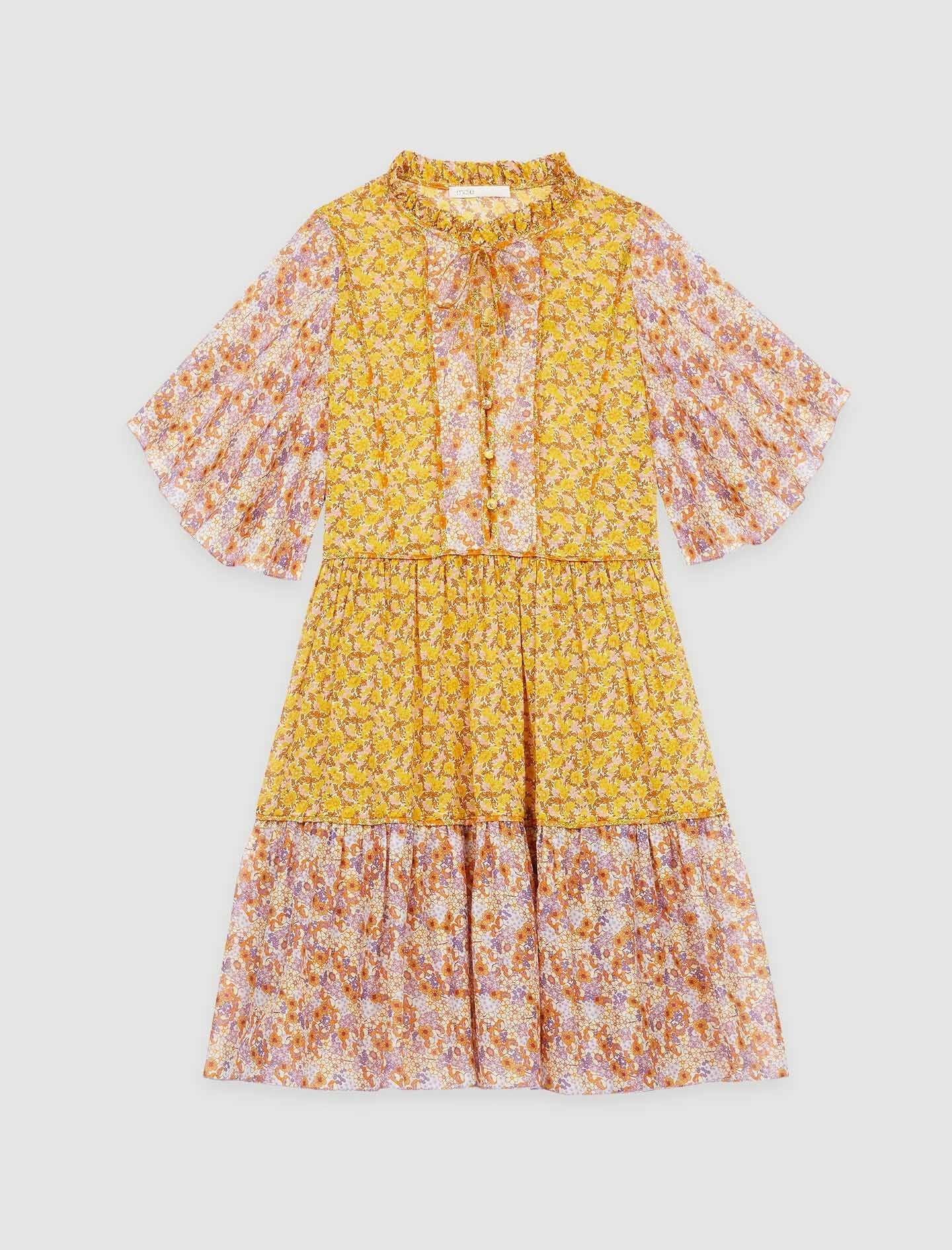 FLORAL COTTON VOILE DRESS