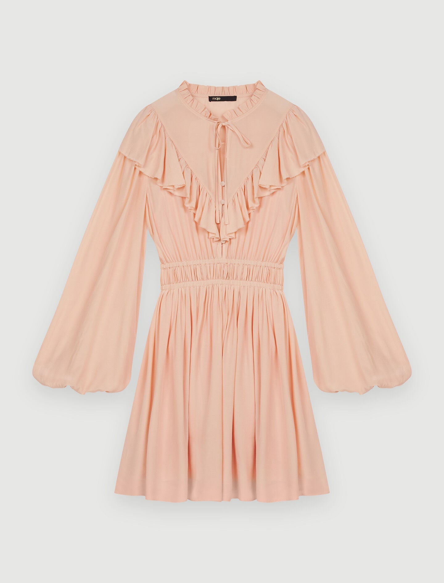 FLOWING DRESS WITH FITTED WAIST