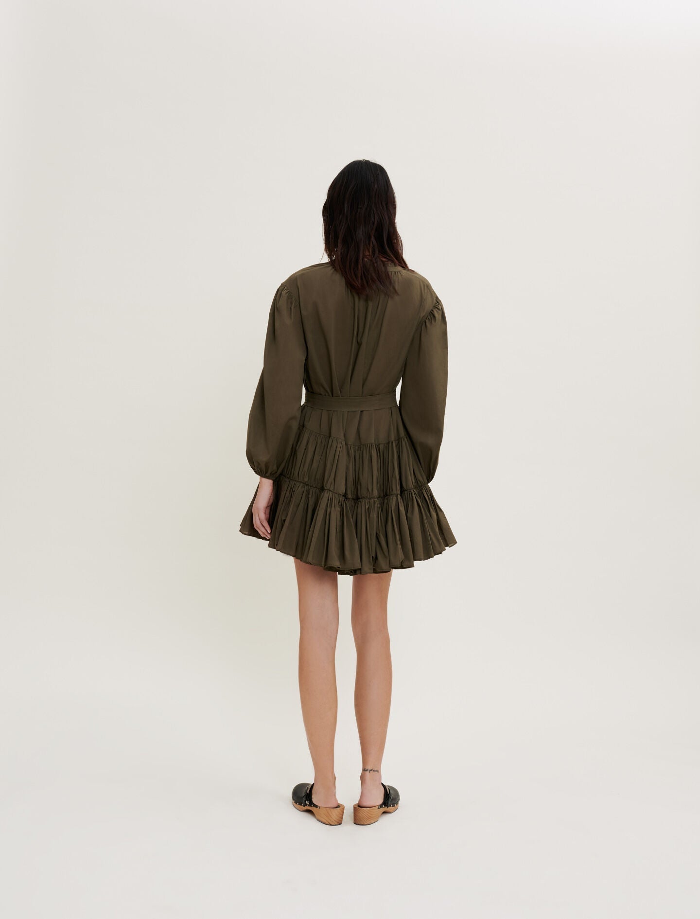 BELTED COTTON DRESS