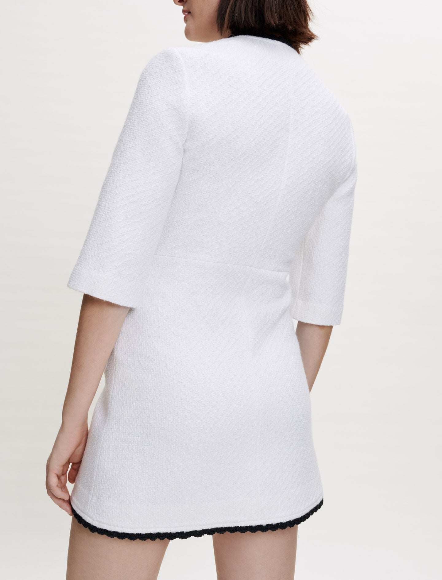 CONTRASTING TWEED DRESS