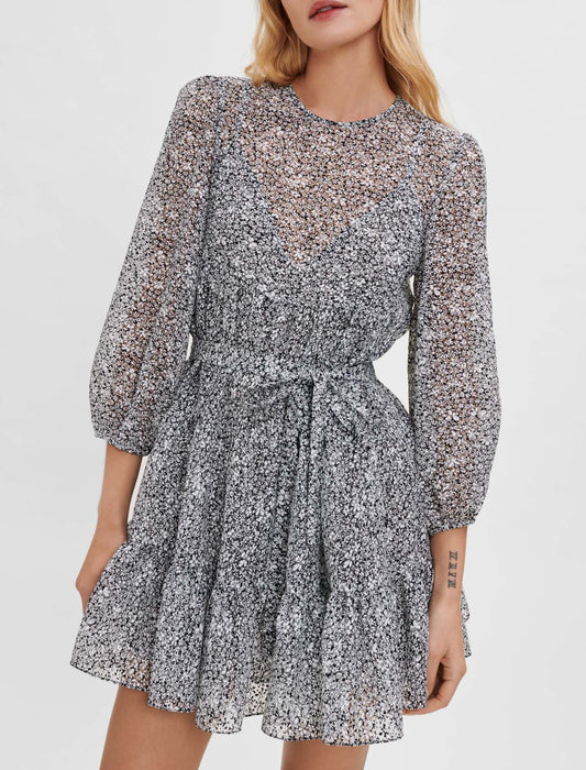 BABY DOLL DRESS IN PRINTED JACQUARD