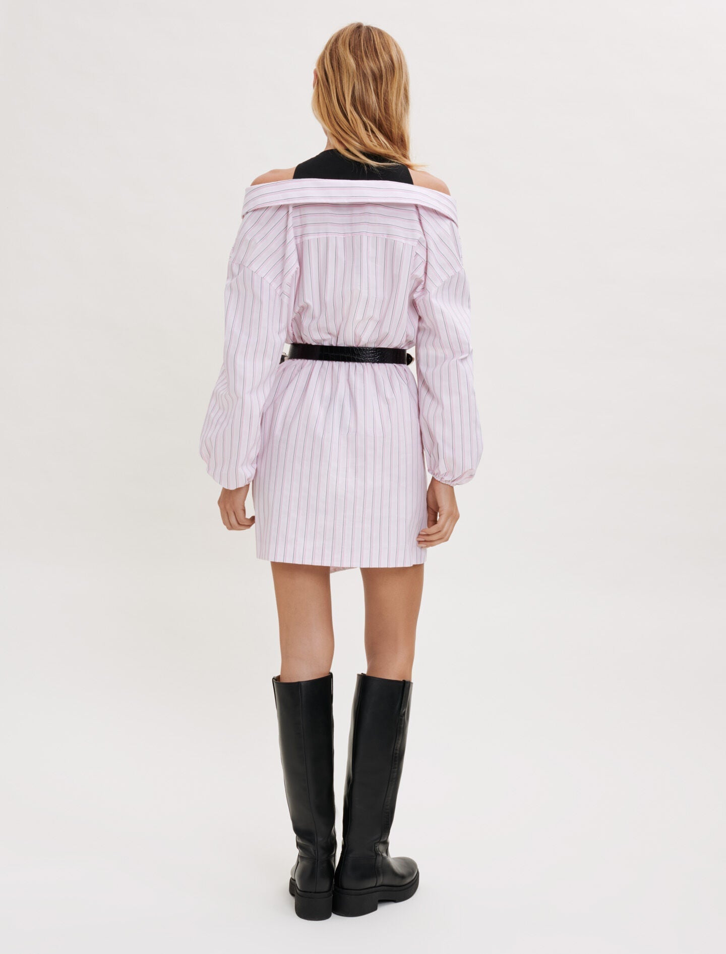 STRIPED TROMPE-L’ŒIL DRESS