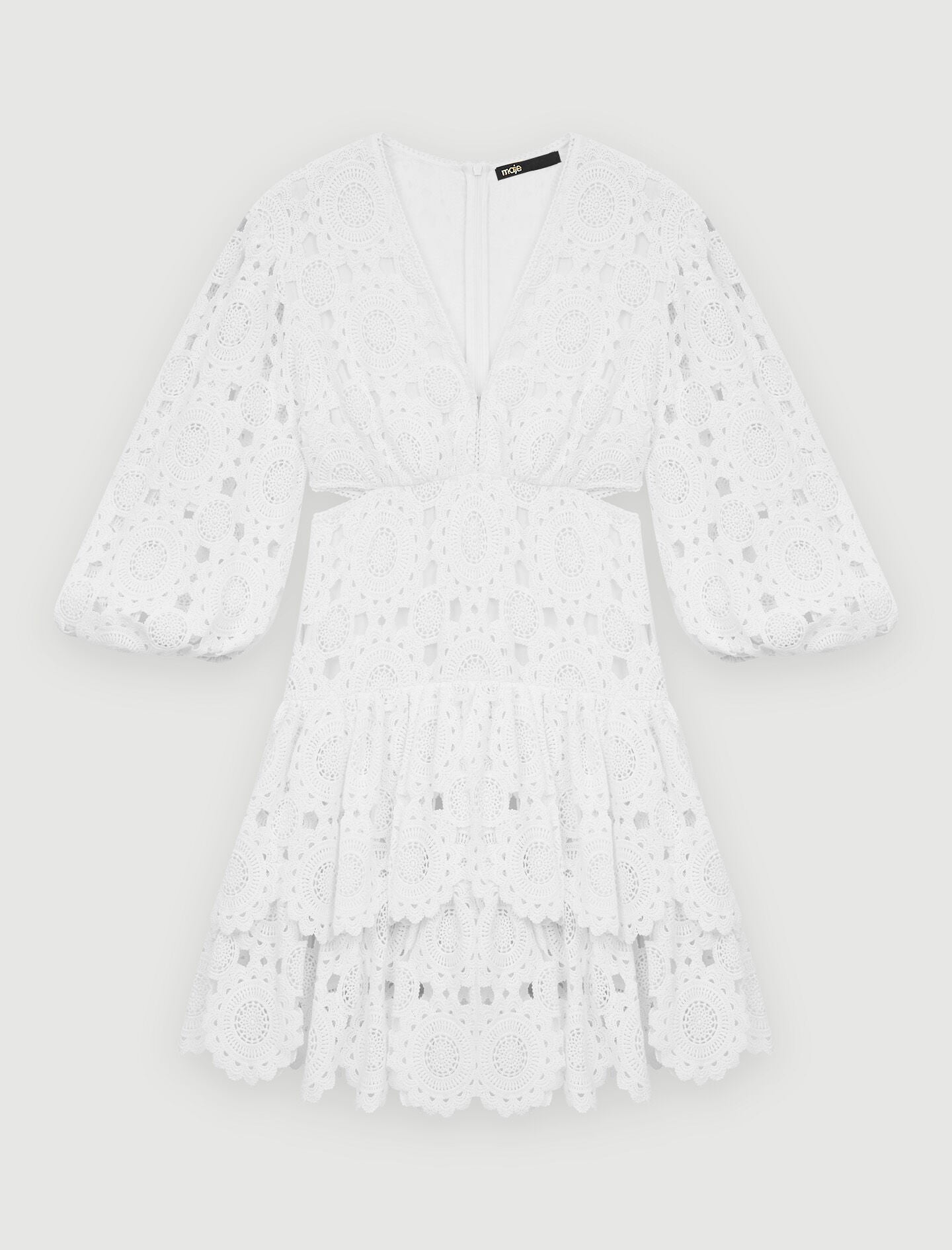 GUIPURE DRESS WITH OPENING AT THE WAIST