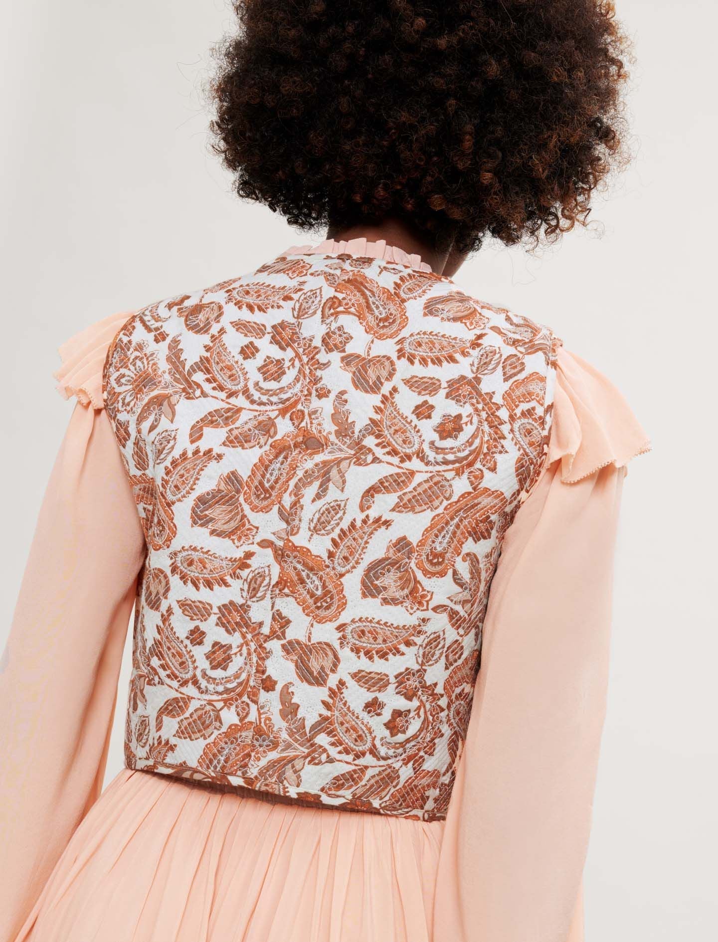 SLEEVELESS PROVENÇAL PRINTED JACKET