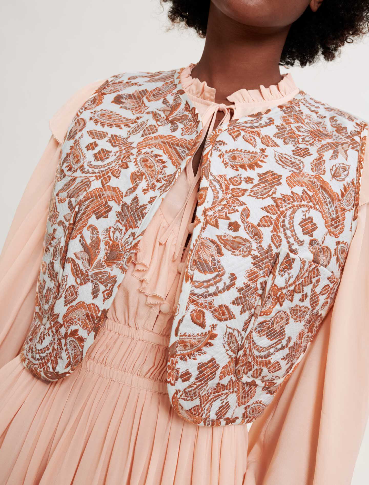 SLEEVELESS PROVENÇAL PRINTED JACKET