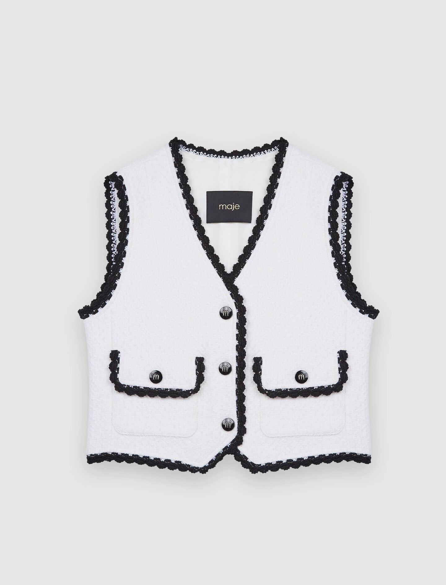CONTRASTING TWEED WAISTCOAT