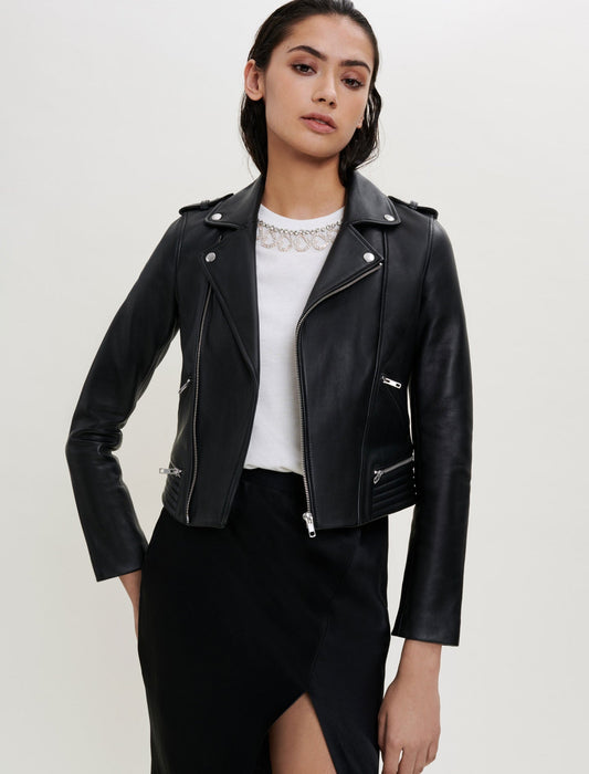 LEATHER BIKER JACKET