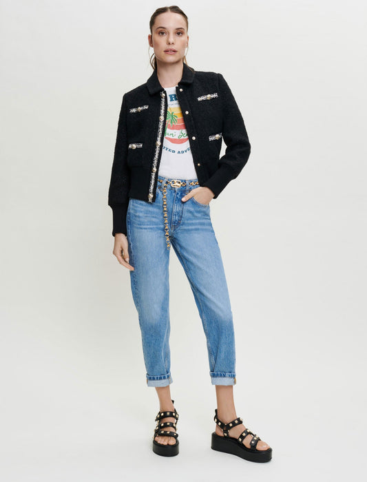 CONTRASTING TWEED-STYLE JACKET