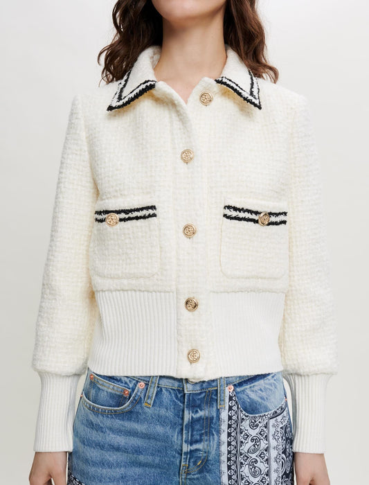 CONTRASTING TWEED-STYLE JACKET