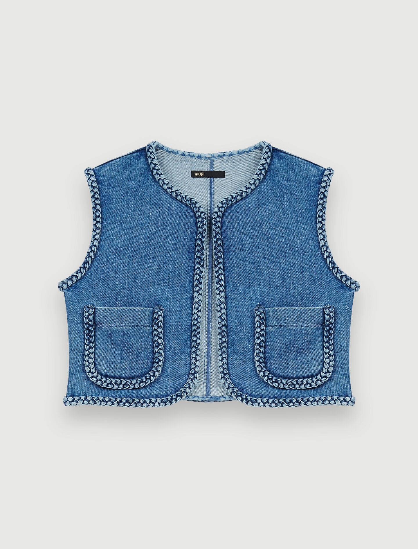 SLEEVELESS DENIM JACKET