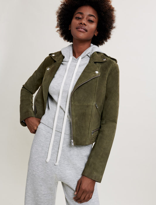 IMITATION SUEDE BIKER JACKET