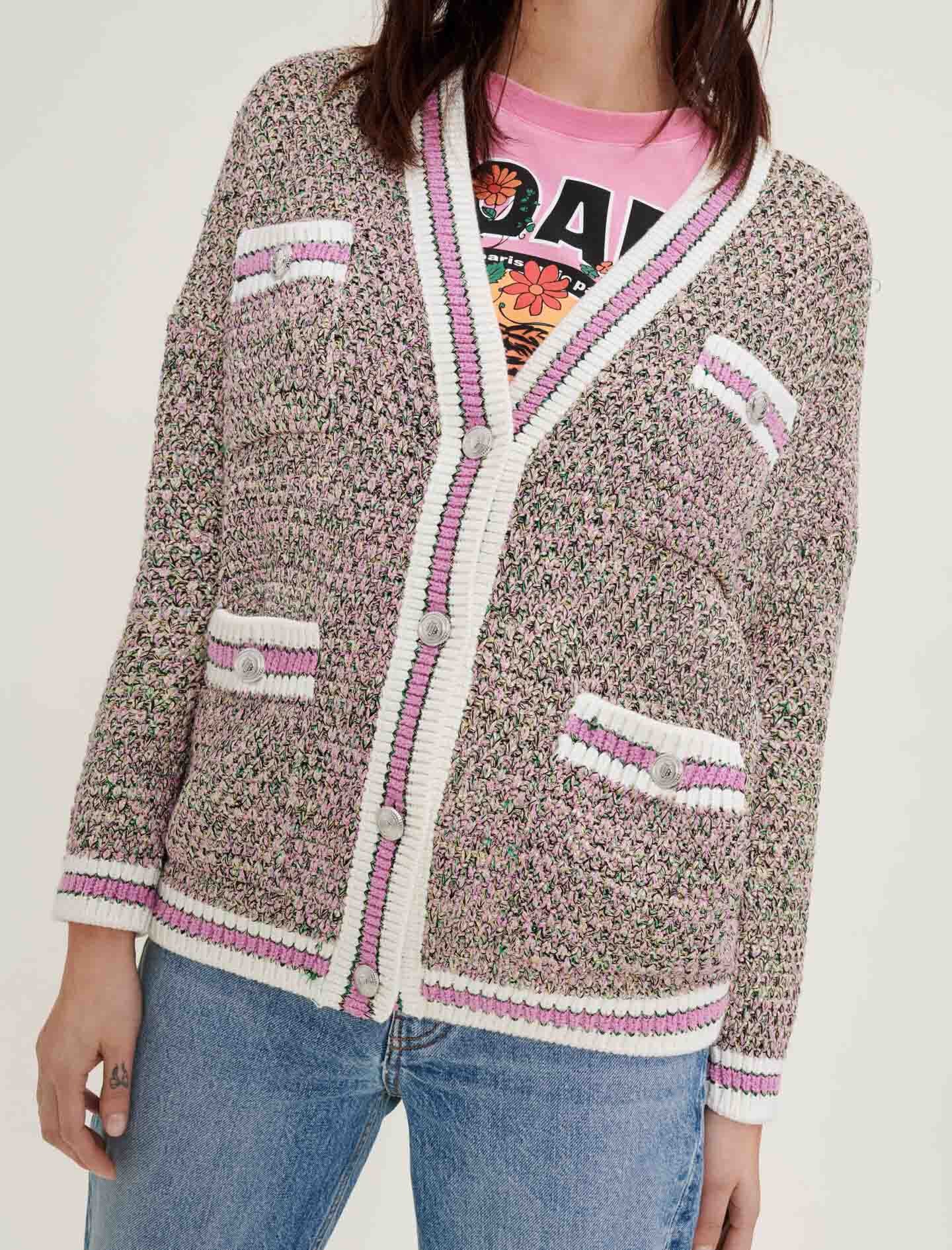 TWEED EFFECT CARDIGAN