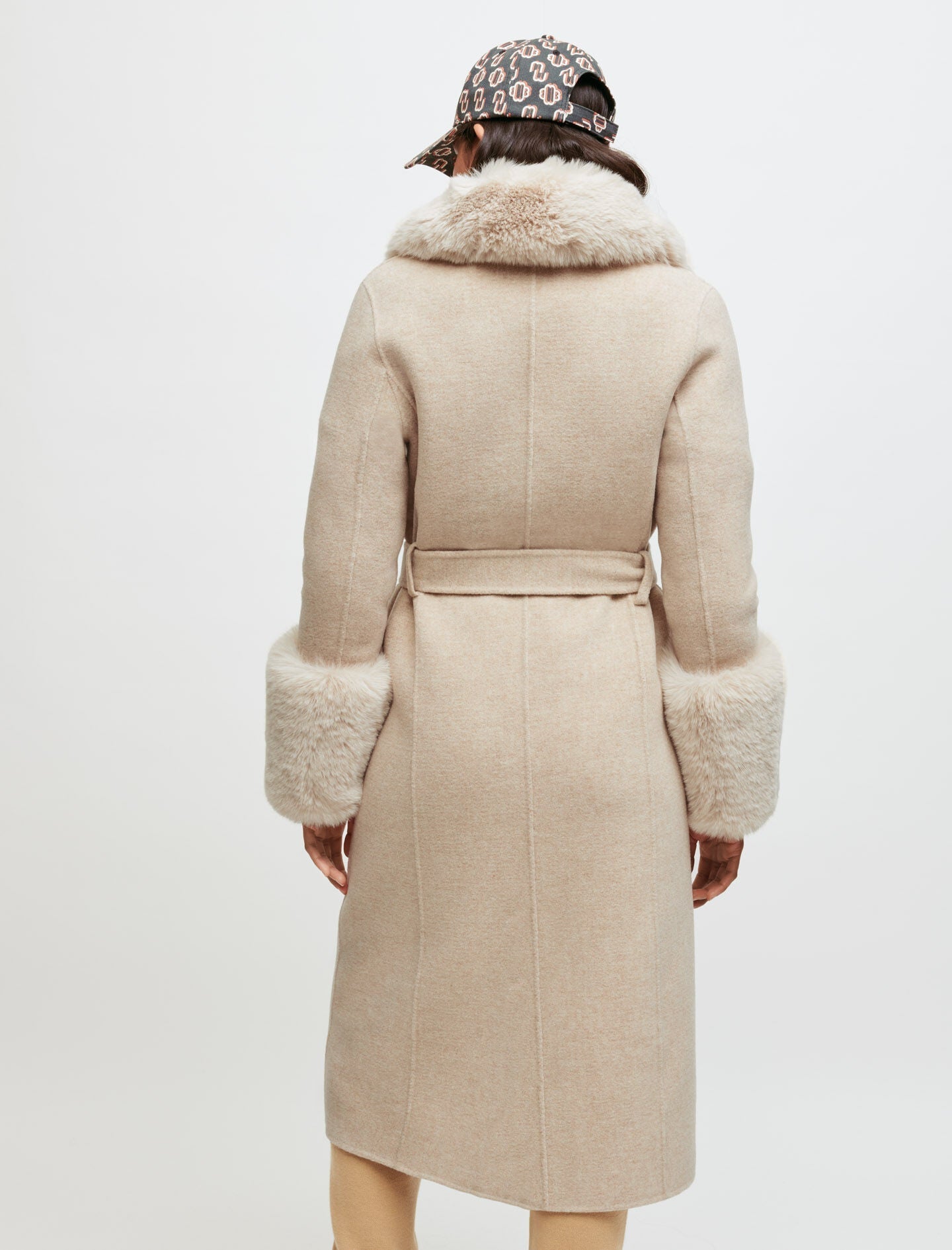DOUBLE-FACED FUR-EFFECT COAT