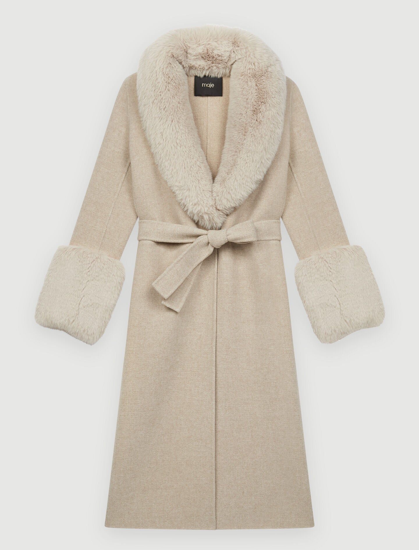 DOUBLE-FACED FUR-EFFECT COAT