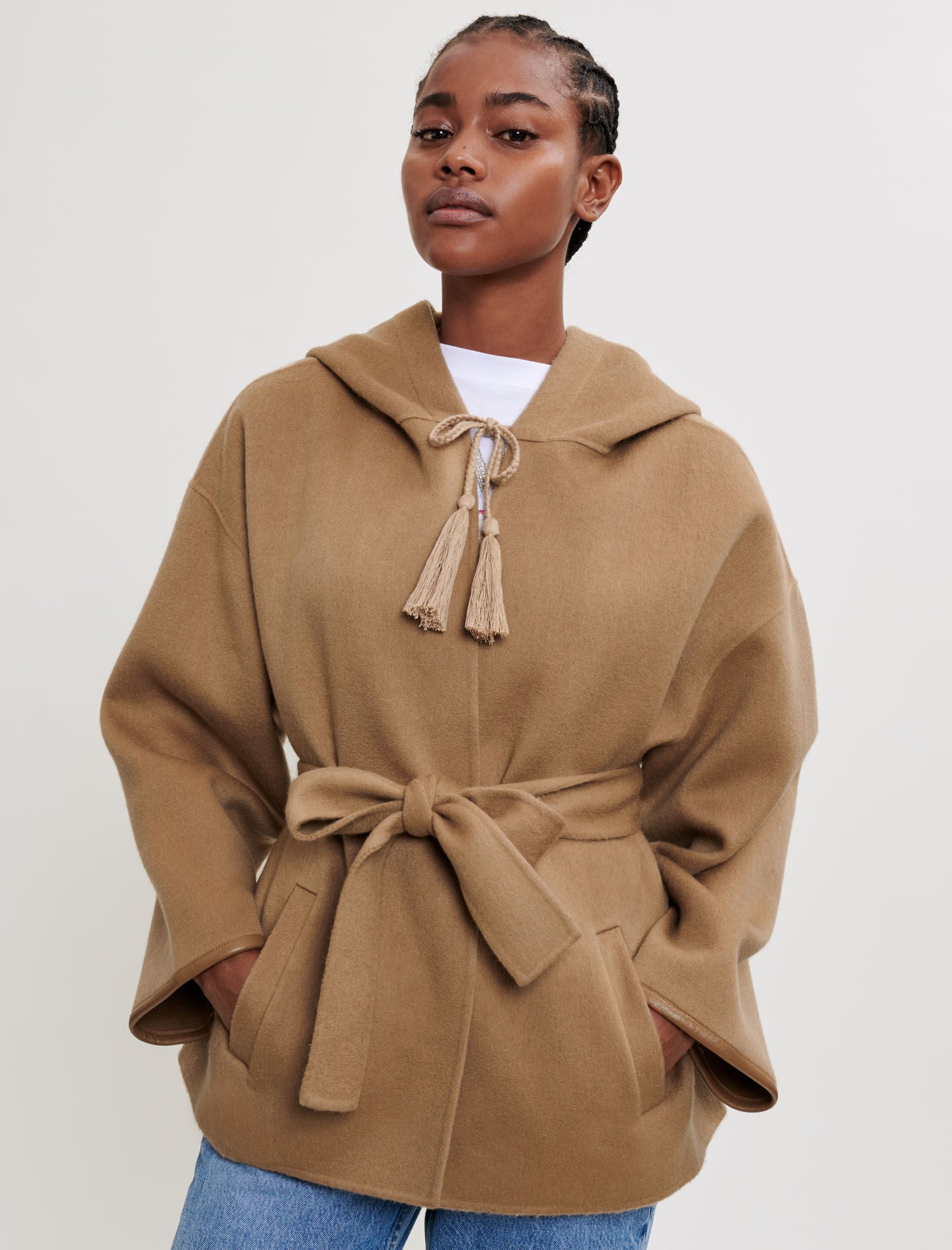 DOUBLE-FACED COAT WITH HOOD