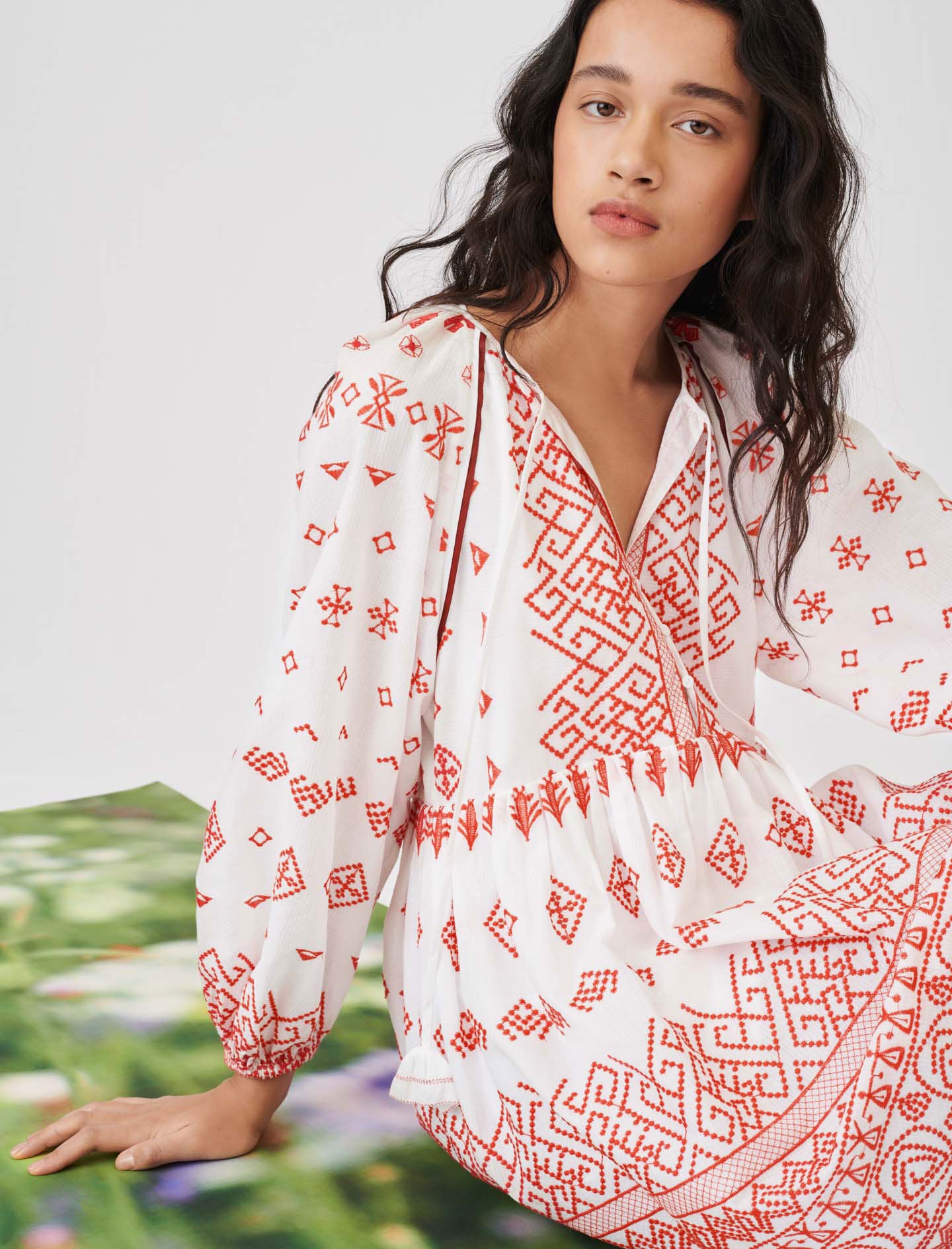 BABY-DOLL STYLE EMBROIDERED DRESS