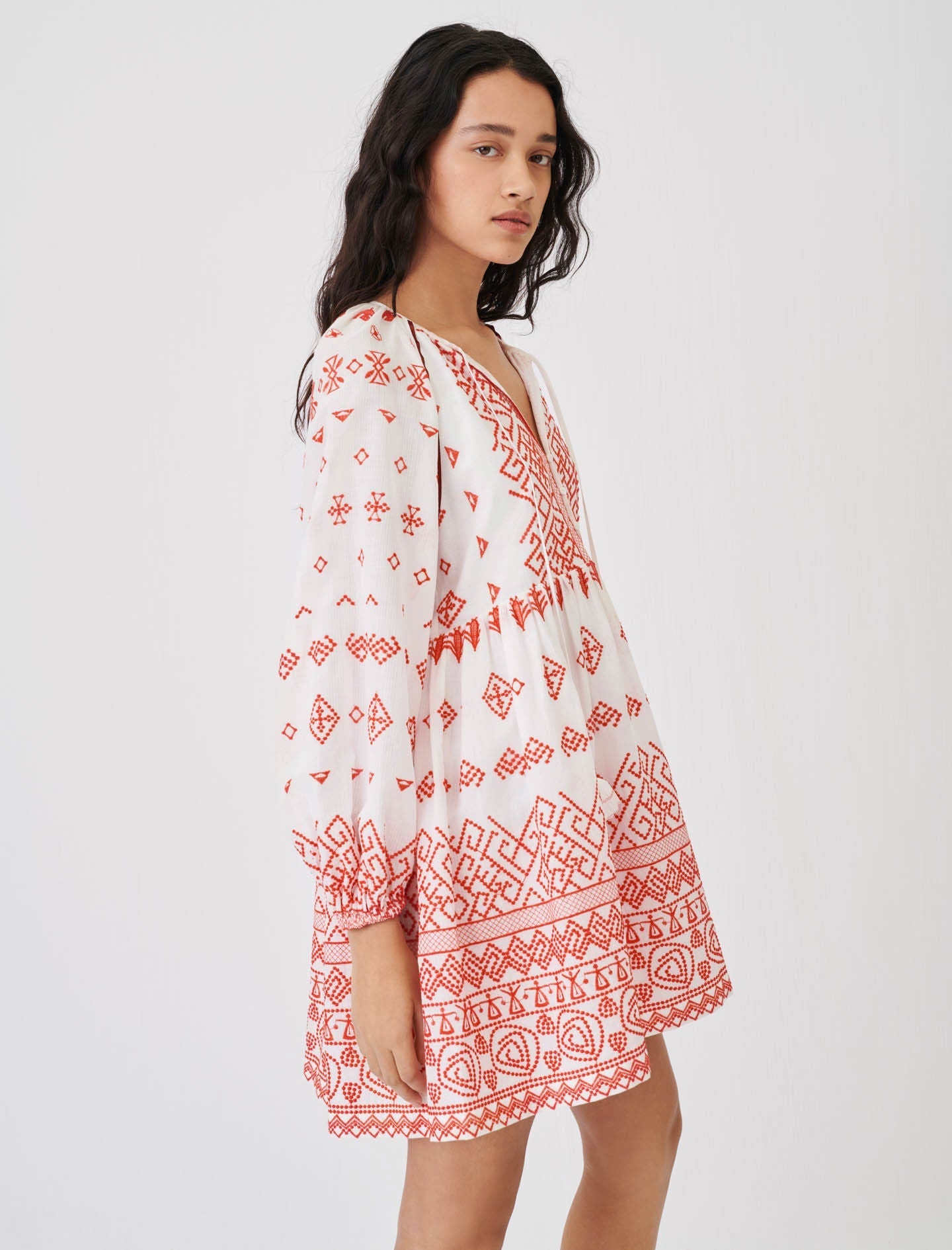 BABY-DOLL STYLE EMBROIDERED DRESS