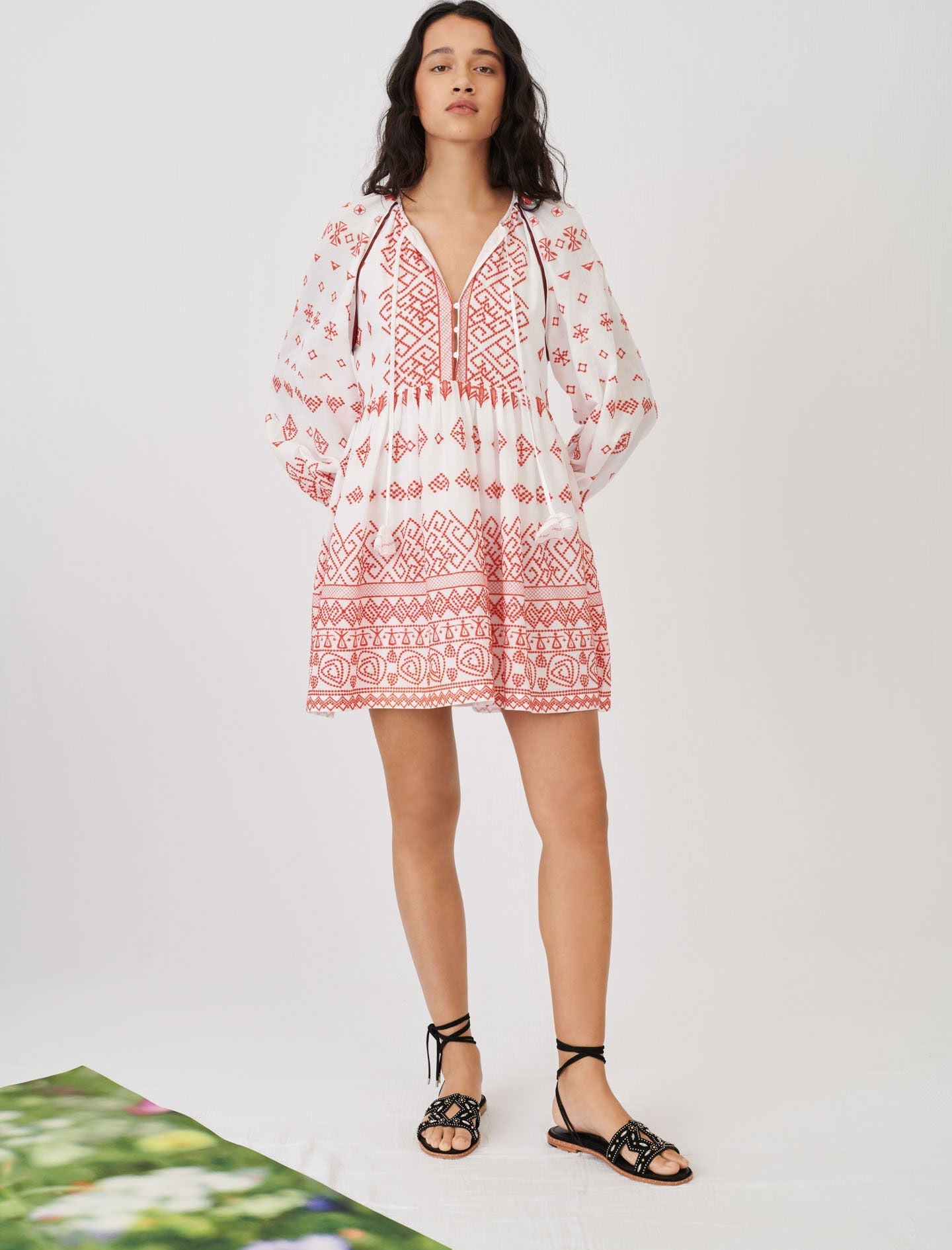 BABY-DOLL STYLE EMBROIDERED DRESS