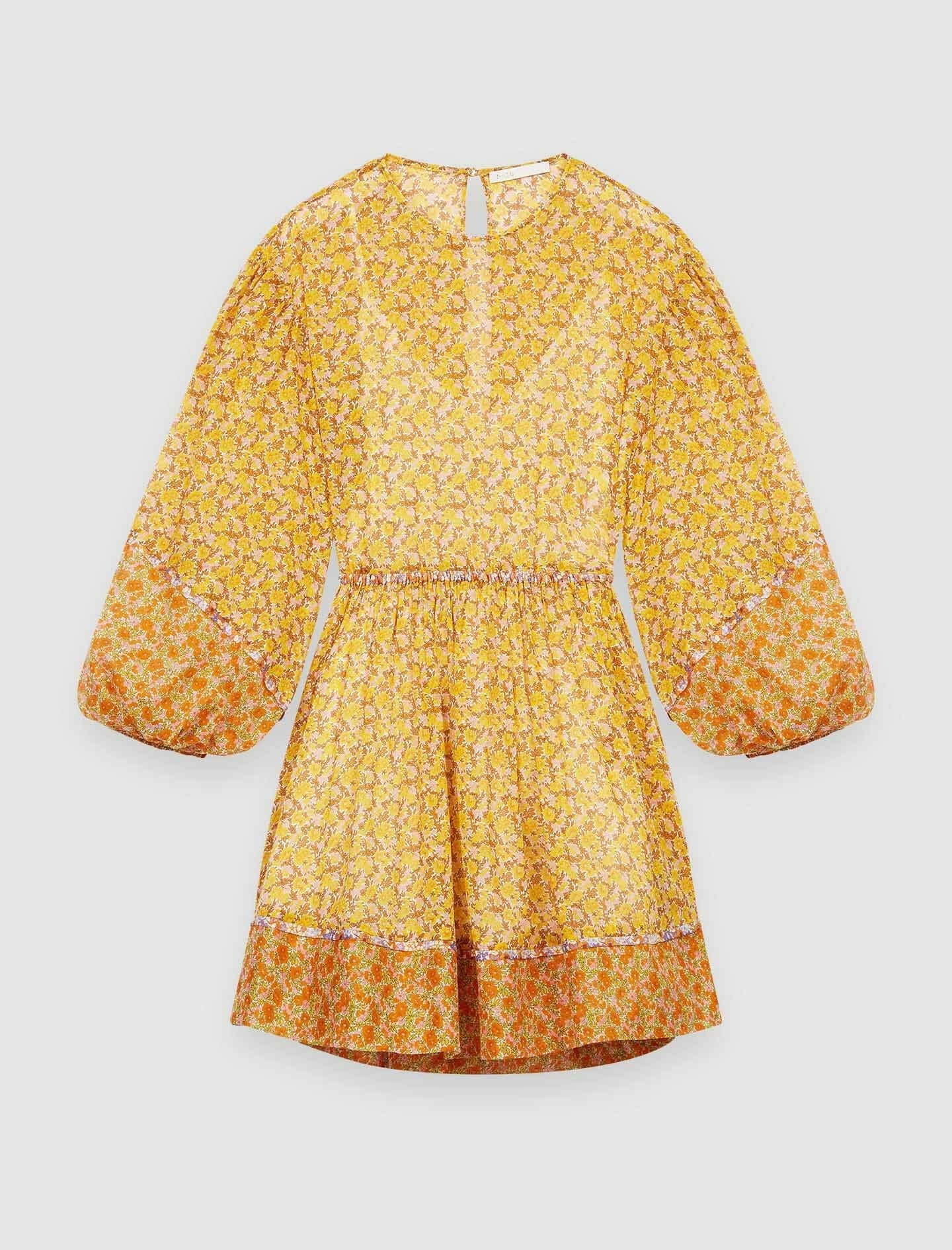 FLORAL COTTON VOILE DRESS