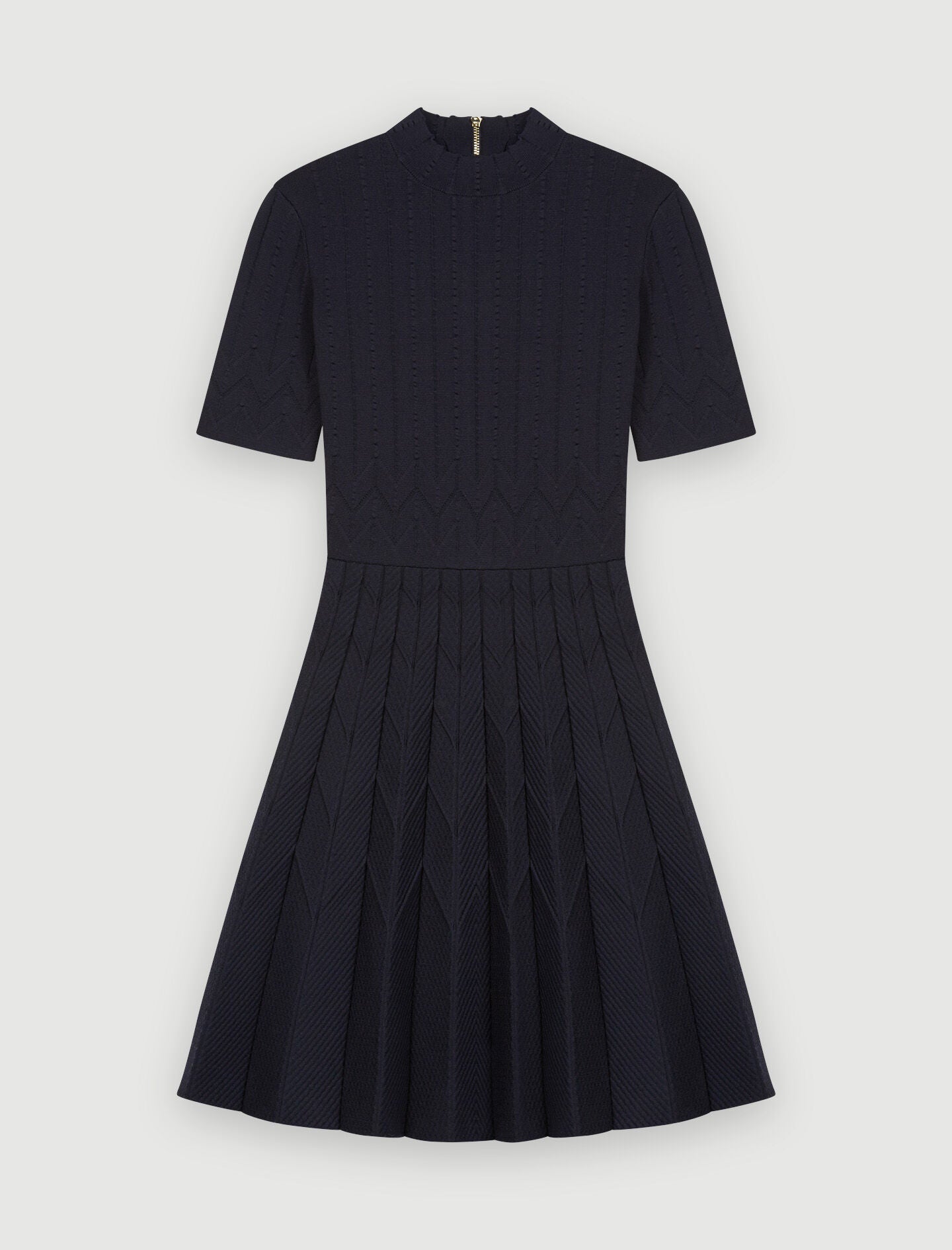 JACQUARD KNIT SKATER DRESS
