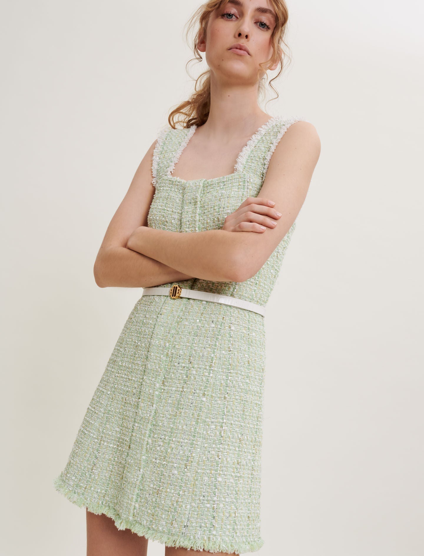 SHINY TWEED DRESS