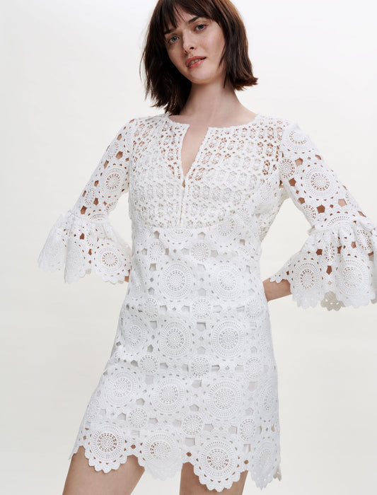 STRAIGHT GUIPURE DRESS