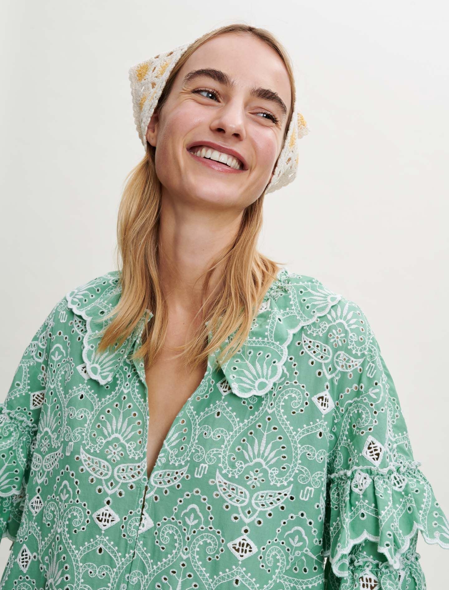 EMBROIDERED COTTON DRESS