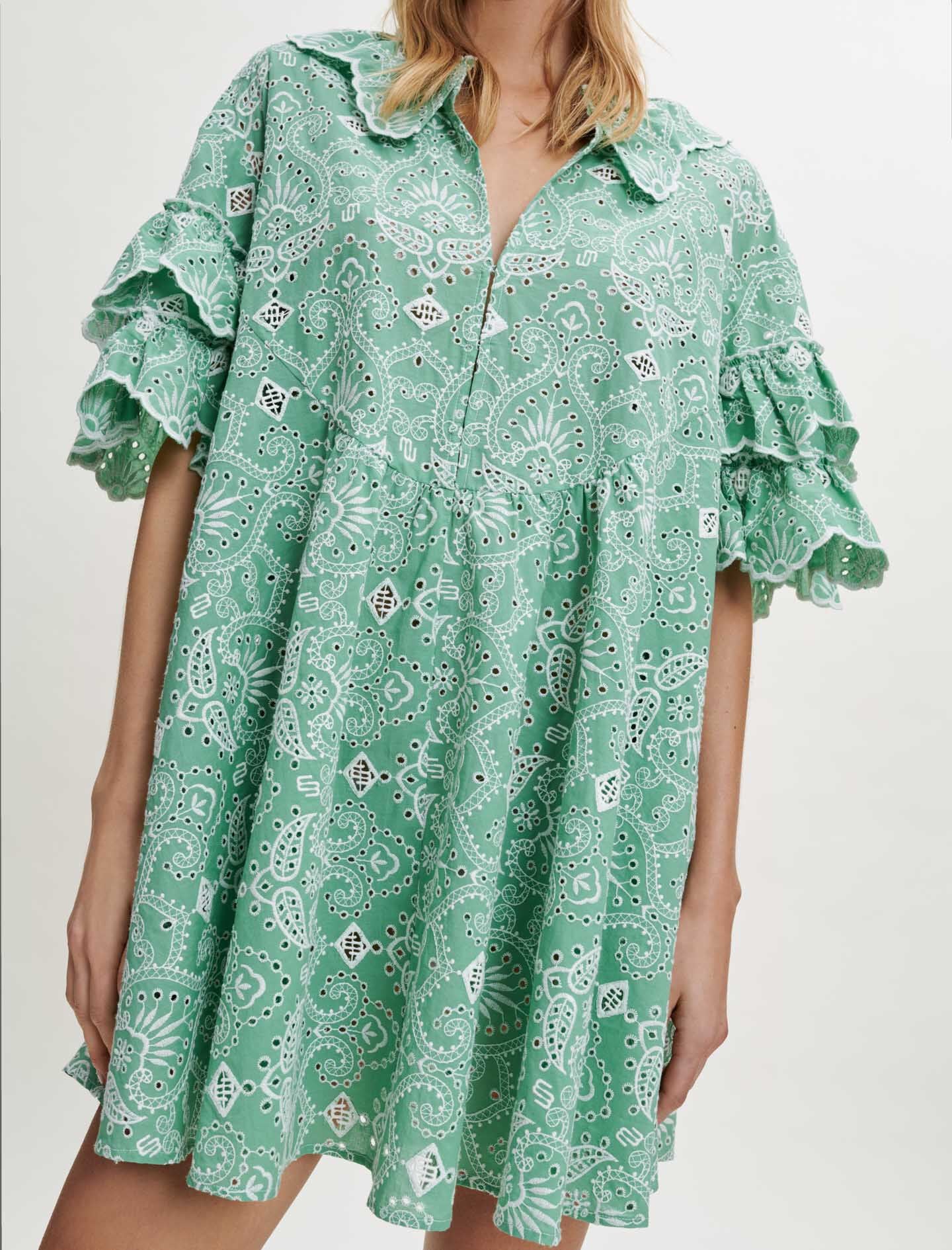 EMBROIDERED COTTON DRESS