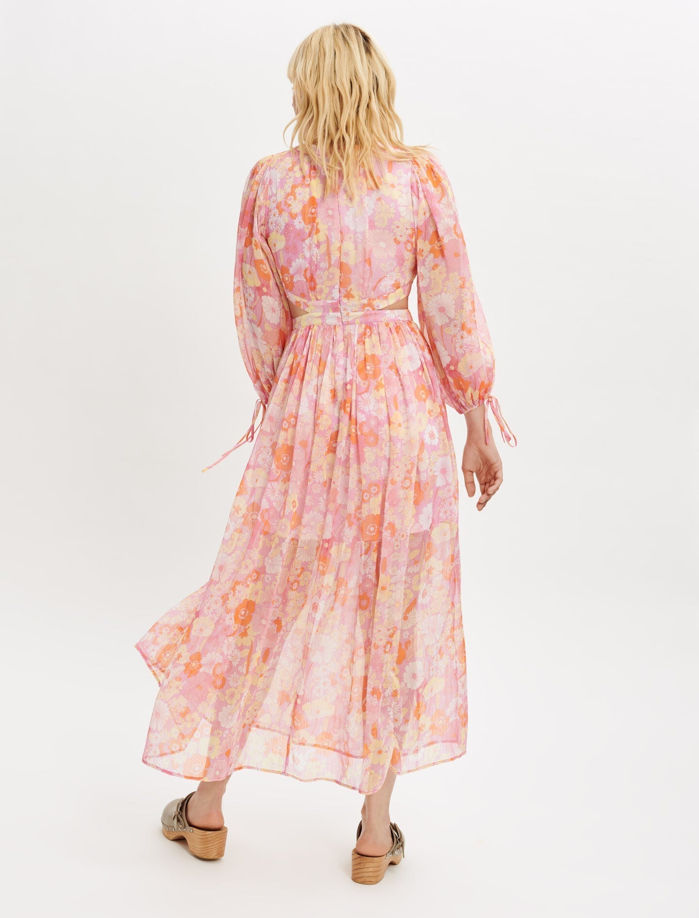 FLOWER POWER PRINT MUSLIN DRESS