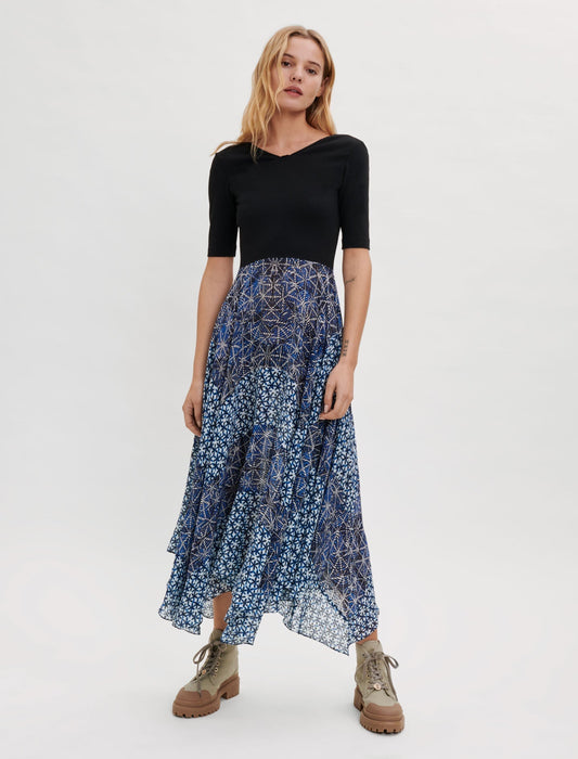 PRINTED TROMPE L’OEIL DRESS