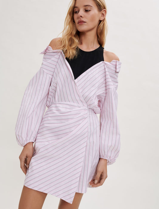 STRIPED TROMPE-L’ŒIL DRESS
