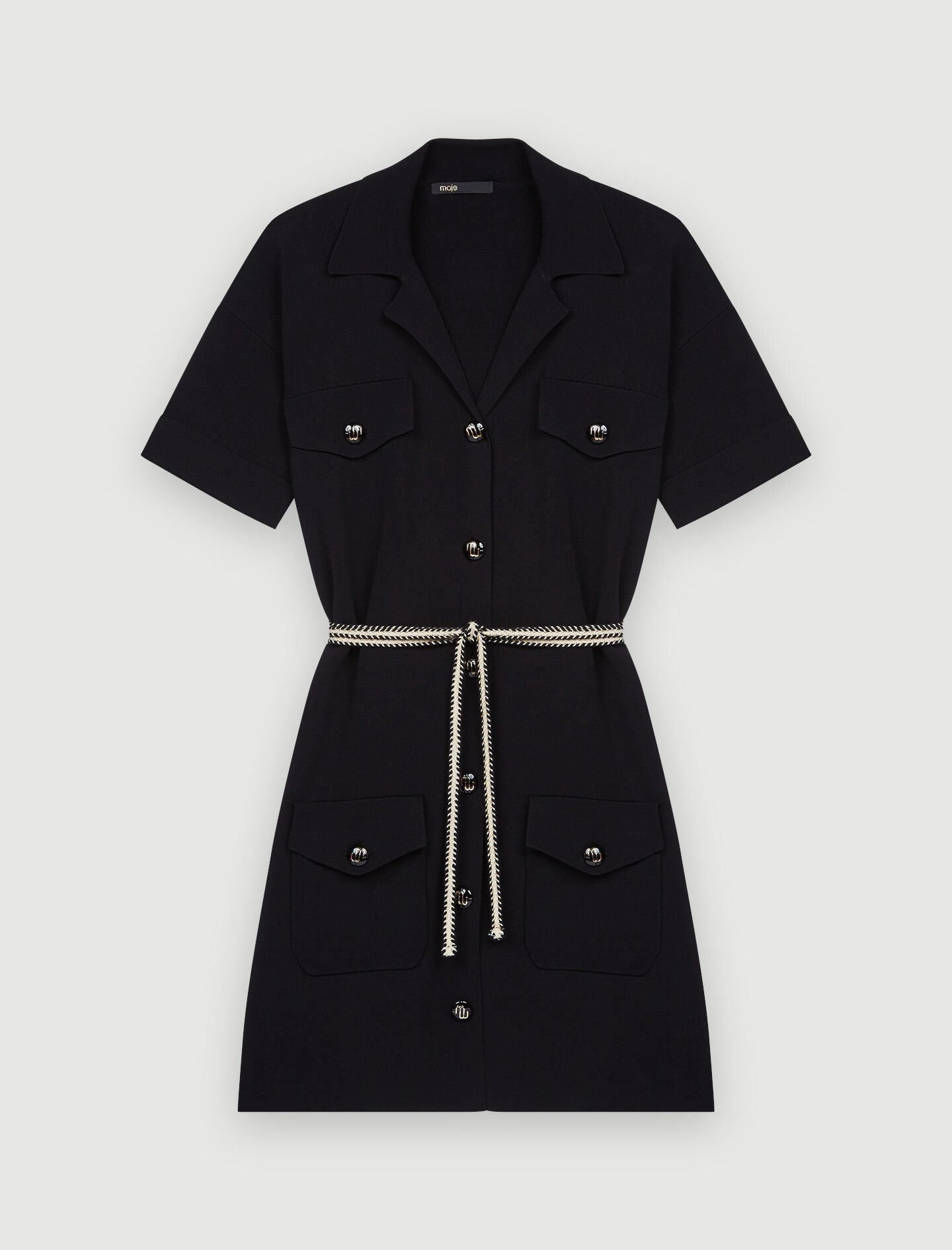 BELTED KNIT DRESS