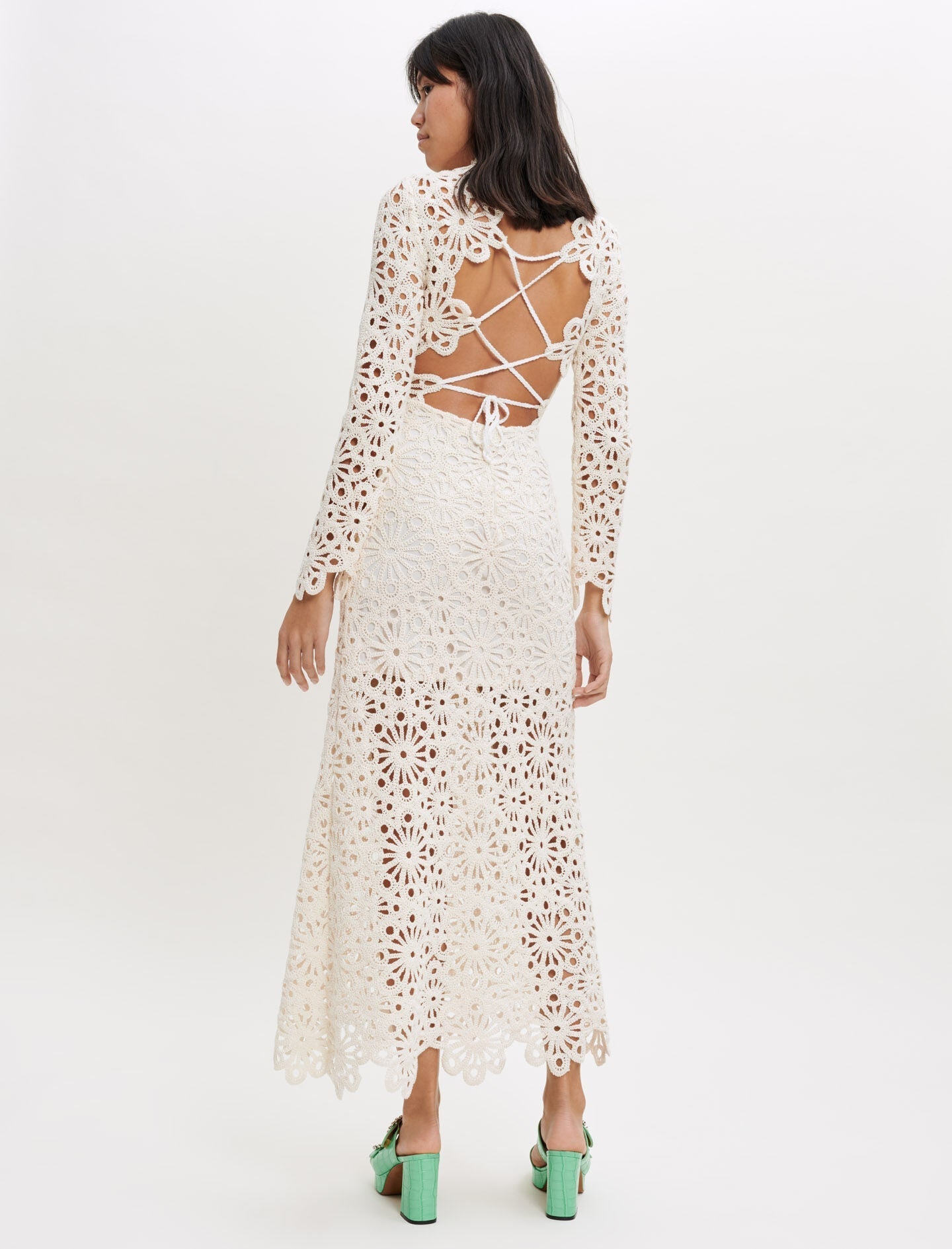 CROCHET-STYLE GUIPURE DRESS