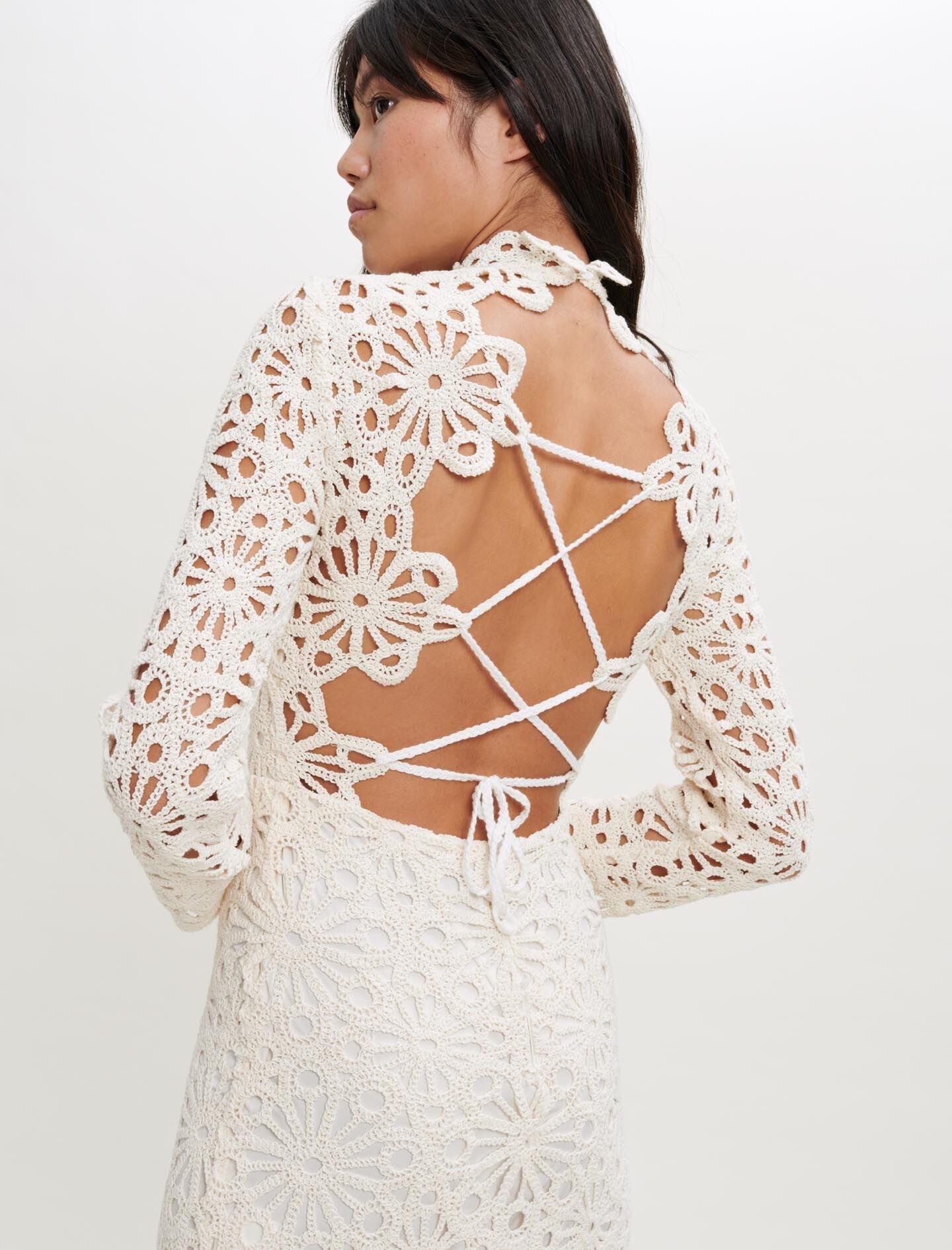 CROCHET-STYLE GUIPURE DRESS