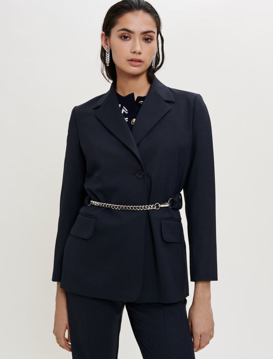 TAILORED JACKET WITH CHAIN BELT