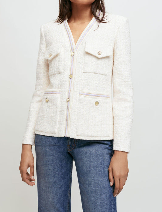 CONTRASTING TWEED-STYLE JACKET